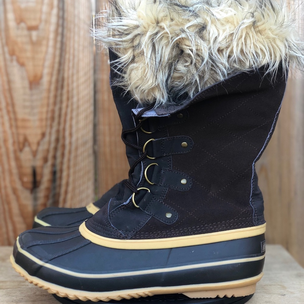 Khombu Izzie Women's Suede Winter Duck Boots Fur Wool Lined Size 9 BW1646 - Picture 3 of 12